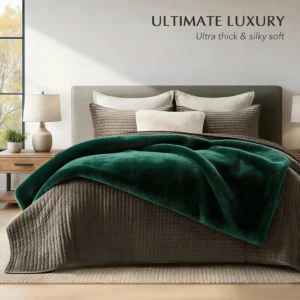 Faux Rabbit Fur Throw Blanket – Ultra Soft Fluffy Luxury Blanket