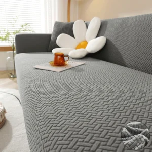 Jacquard Elastic Sofa Cover – Stretch Polar Fleece Slipcover for Living Room