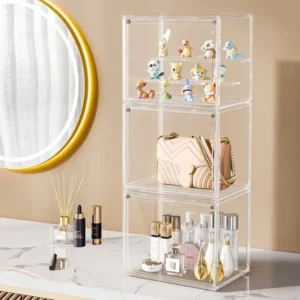 Clear Stackable Display Storage Box – Dustproof Plastic Organizer Bin
