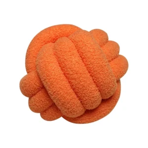 Hand-Knotted Ball Pillow – Soft Lamb Velvet Decorative Throw Cushion