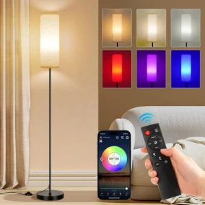 Smart RGB Color Changing Floor Lamp – App & Remote Control Corner Lamp