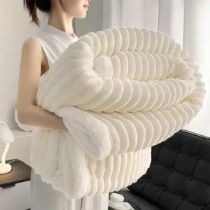 Weighted Sherpa Fleece Blanket – Ultra Soft Warm Cozy Throw