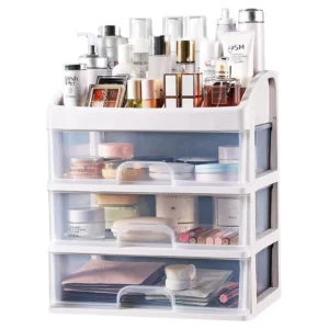 Multi-Layer Desktop Storage Box with Drawers – Cosmetic & Vanity Organizer